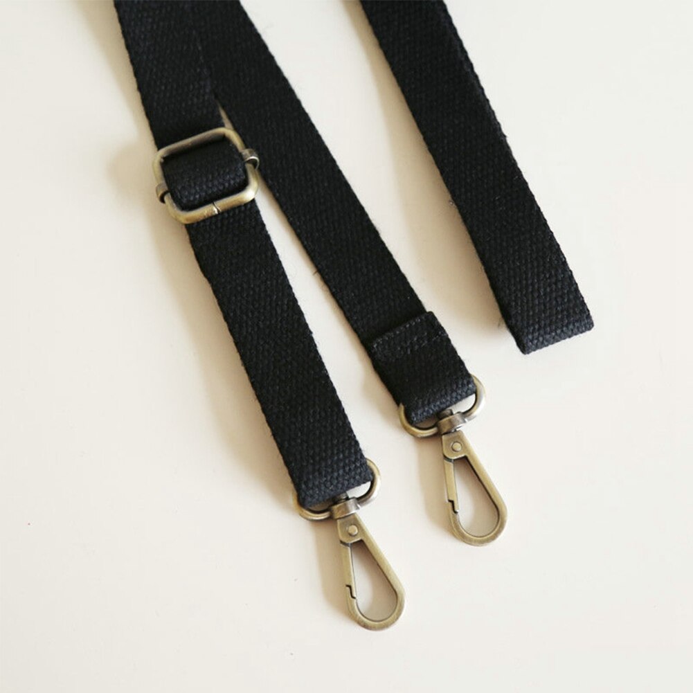 Klämma på handväv handväska rem axeljusterbar crossbody bälte byte: Svart