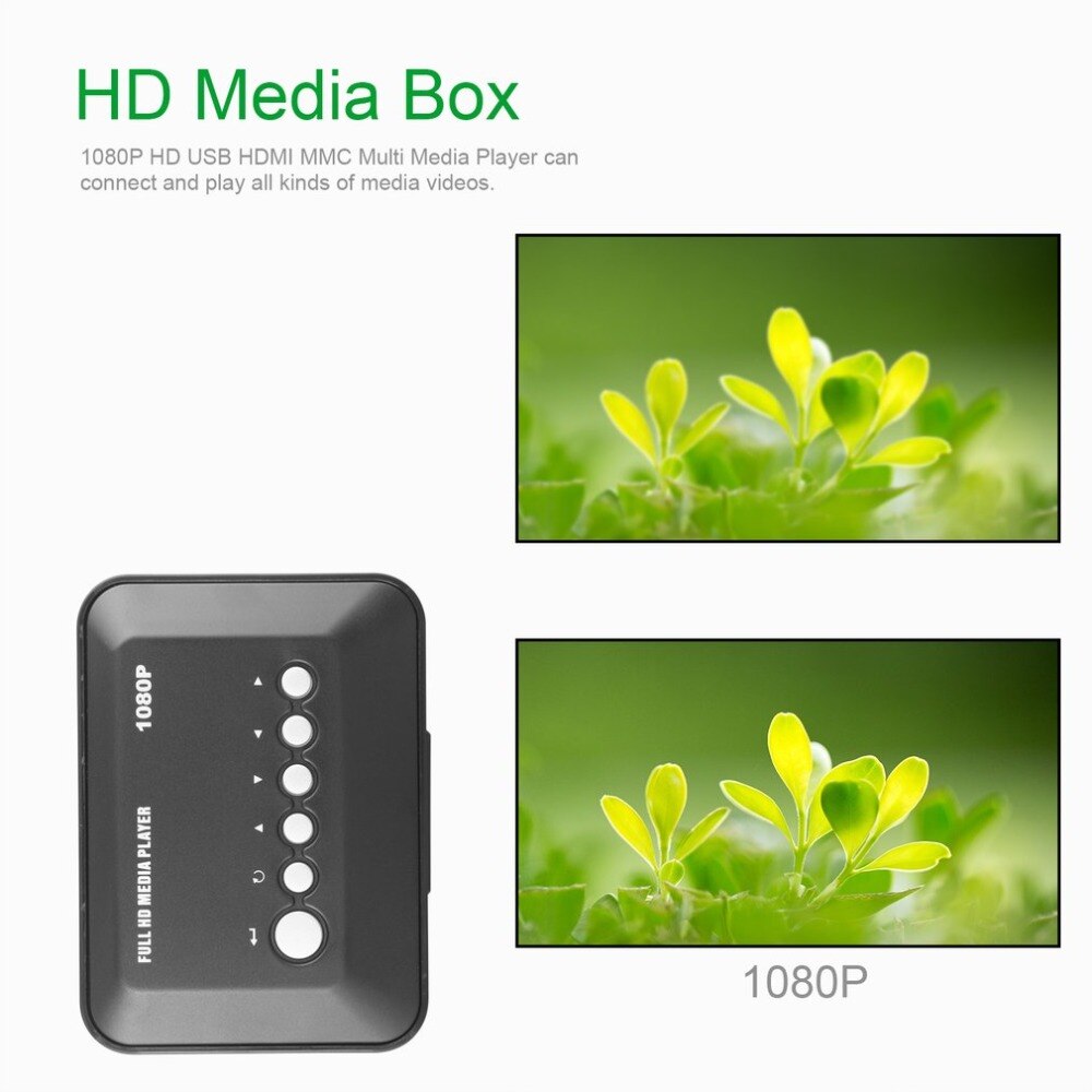 1080P Full HD SD/MMC TV Videos SD MMC RMVB MP3 Multi TV USB HDMI Media Player with Remote Control