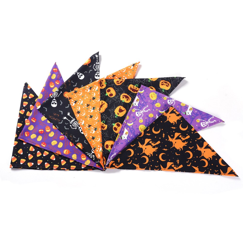 Halloween Stijl Huisdier Bandana Wasbaar Hond Bandana Strikjes Kraag Huisdier Sjaal Grote