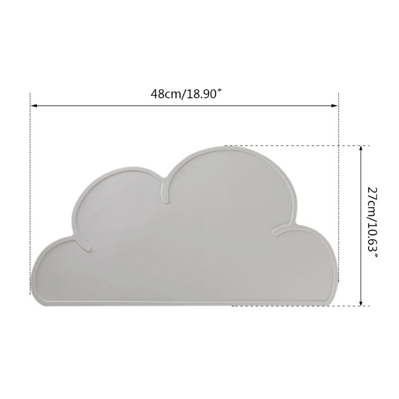 Cloud Shape Silicone Table Mat Placemat for Toddlers Baby Non Slip Kitchen Pad
