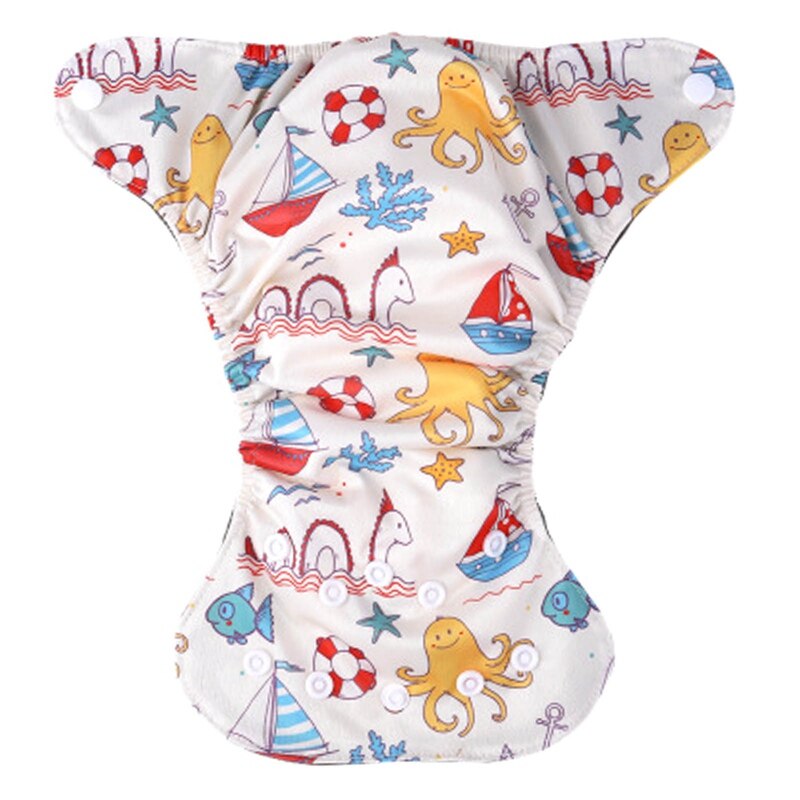Leuke Cartoon Pttern Luier Voor Baby Kids Bamboe Houtskool Ultradunne Pasgeboren Baby Luiers Nb Aio Doek Luier Fit Voor 0-3Kg
