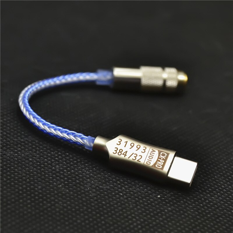 Conexant CX31993 Dongle Type C to 2.5mm/3.5mm/4.4mm DAC Headphone Amp SNR128dB PCM 32b/384kHz For Android Windows10 phone call