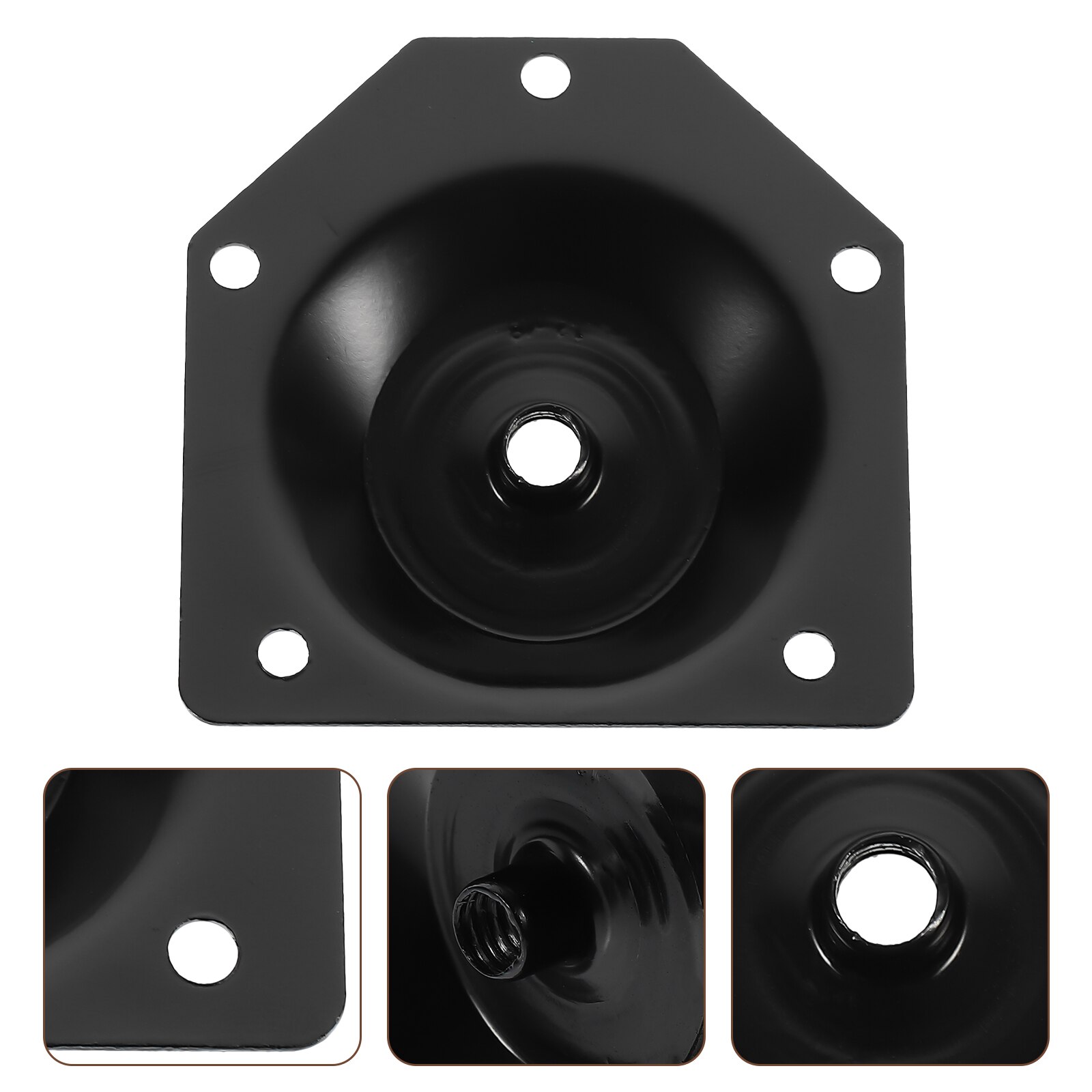 4pcs Furniture Leg Attachment Plates Angled Leg Mounting Plates with Screws