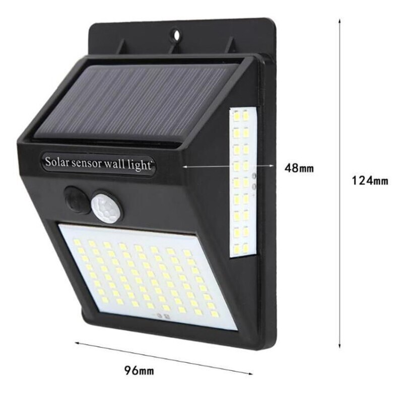 100 LED Solar Light Outdoor Solar Lamp PIR Motion Sensor Wall Light Waterproof Solar Powered Sunlight for Garden Decoration