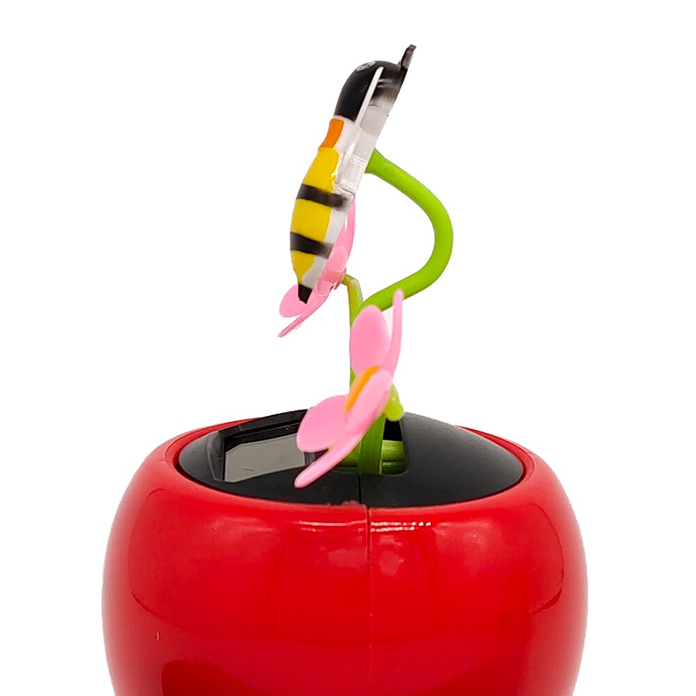 Solar Powered Swing Dancing Flower Bee Toy Home Car Ornament Decoration