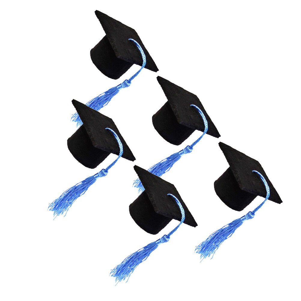 Couverture de bouteille de bière 5 pièces, Mini décoration créative pour remise de diplôme: Light Blue