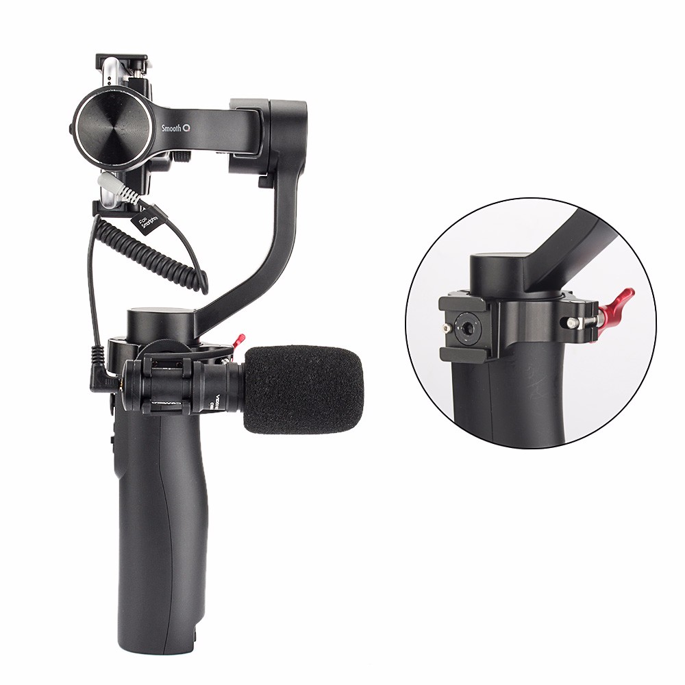 EACHSHOT Q-Ring Shoe Adapter mount for Zhiyun Smooth Q Applied to Rode Microphone LED Video Light Filmmaker Vlog (ring only)