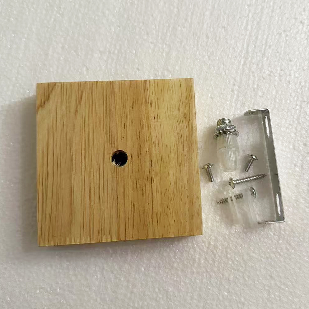 Base de lámpara de estilo conciso, placa de techo moderna, soporte de techo de madera e27, accesorios de iluminación DIY: Azul