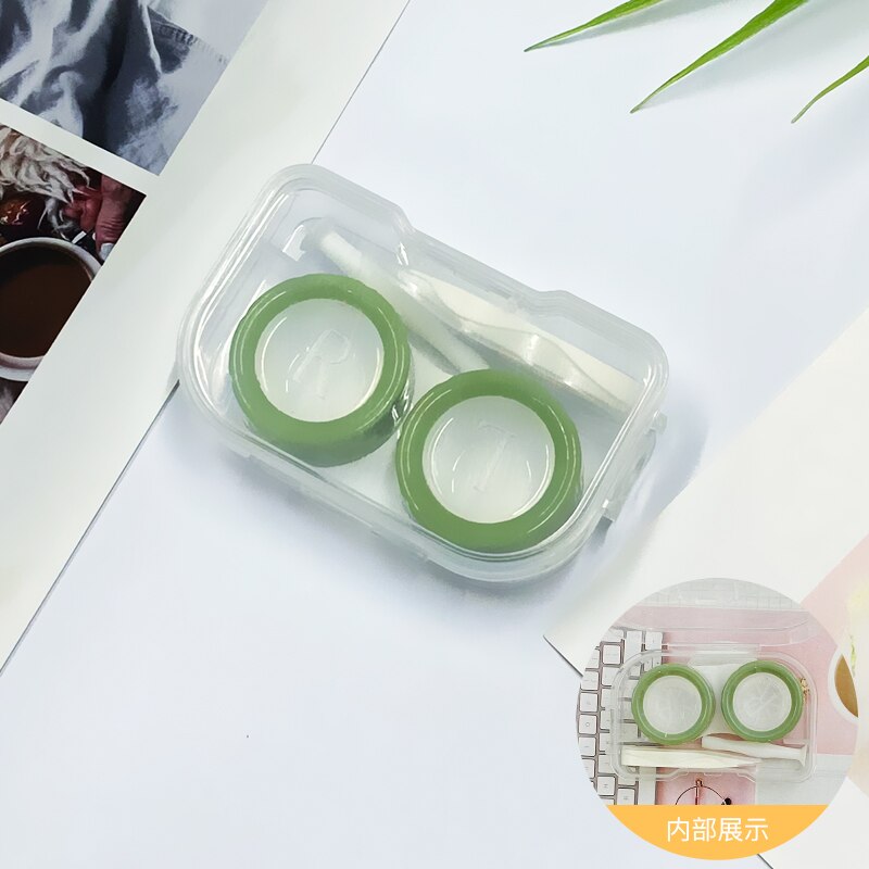 ovolook Cartoon Cosmetic Travel box Storage Holder Contact lens pop case with mirror contact lens case Eyewear: 7