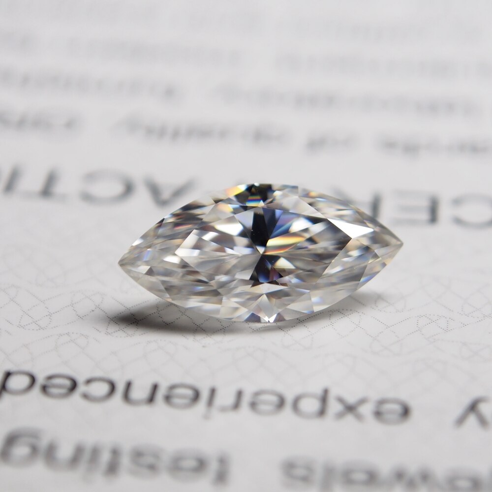 3*6mm marquise skaleczenie biały kamień Moissanite 0.21 karat na biżuterię