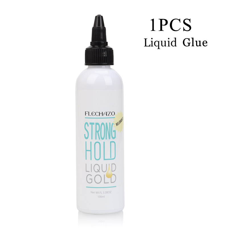 Flechazo Starker Halt, flüssiges Gold-Klebegel zur Sicherung von Lace-Front-Perücken, 100 ml, keine Rückstände, Spitzenschmelzkleber, Perücken tragen den täglichen Gebrauch: Default Title