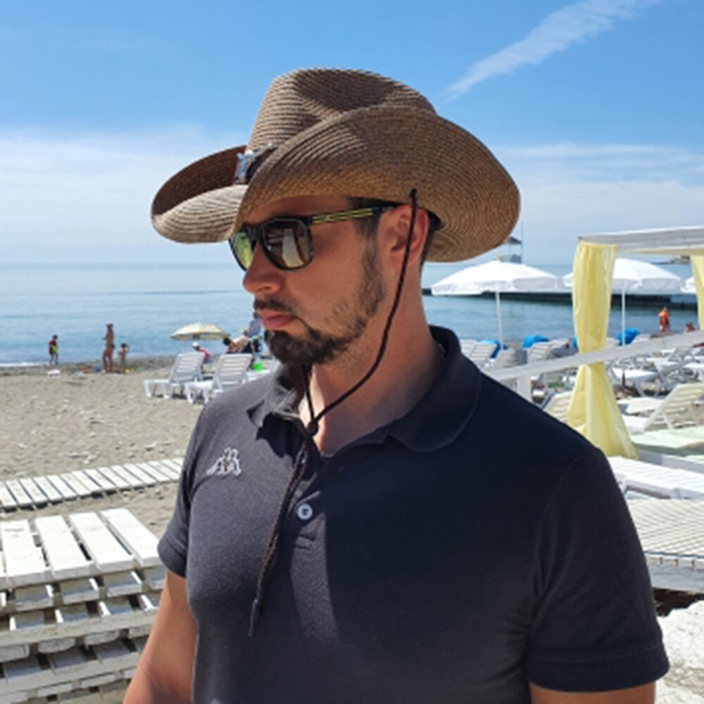 Women Men Straw Cowboy Hat Gentleman Western Sombrero Hombre Cowgirl Jazz Caps
