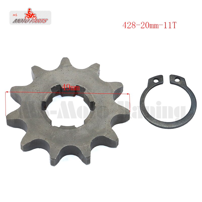 428 10-19 Tooth 20mm ID Front Engine Sprocket for Stomp YCF Upower Dirt Pit Bike ATV Quad Go Kart Moped Buggy Scooter Motorcycle: 12T