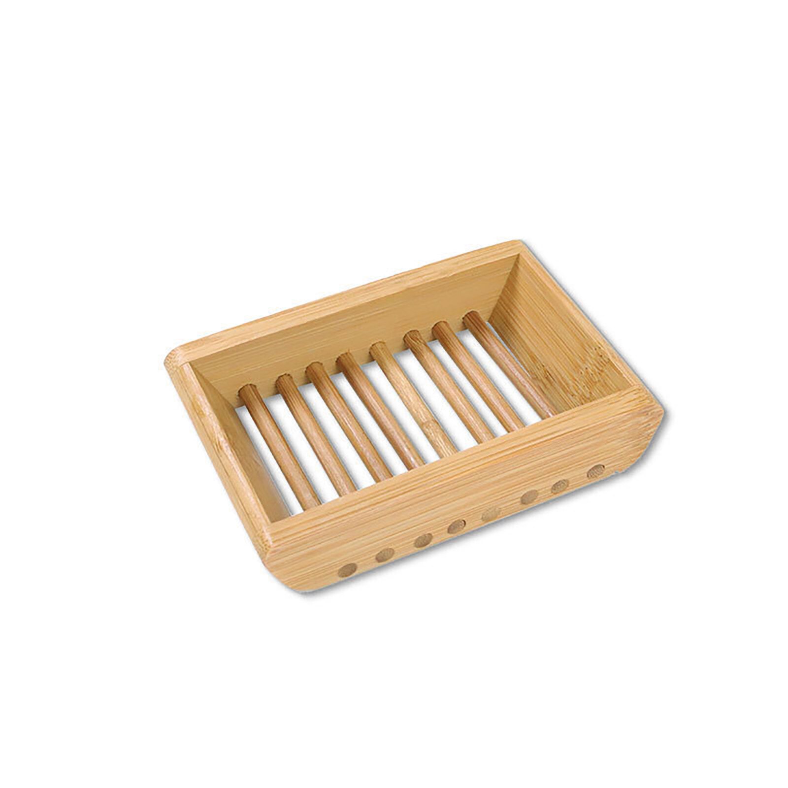 Wooden Natural Bamboo Soap Dishes Tray Holder Storage Soap Rack Plate Box Container Portable Bathroom Soap Dish Storage Box: J