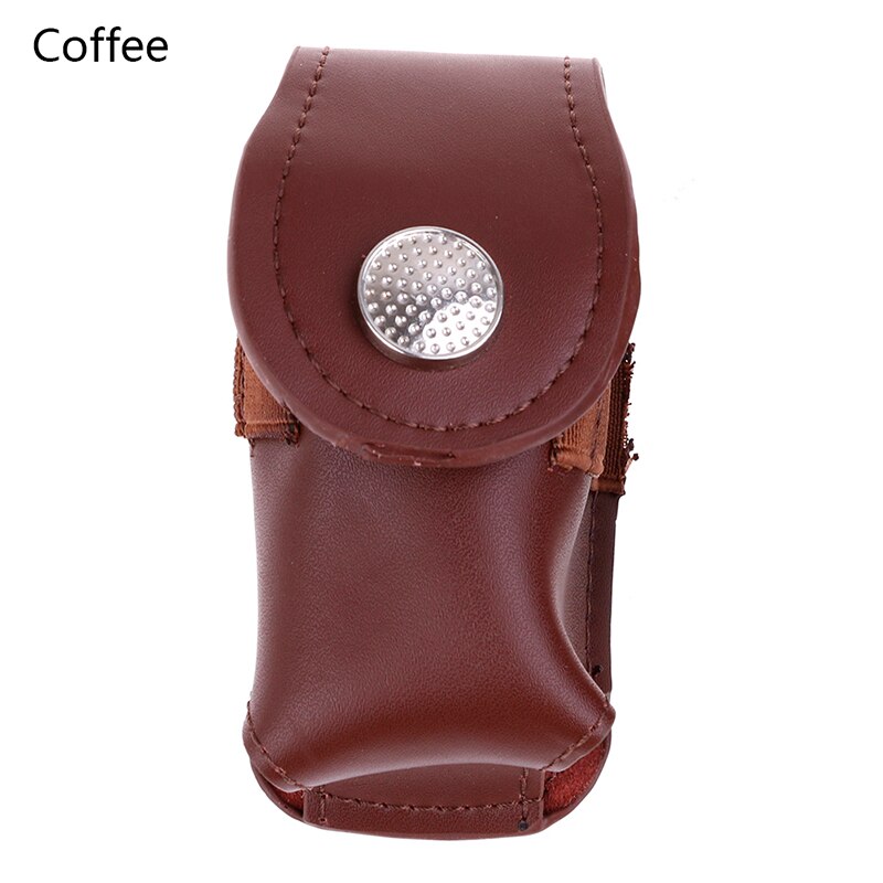 Portable Golf Ball Holder Waist Pouch Bag Leather Cool Golf Tee Bag Sports Accessory Small Golf Ball Bag: coffee