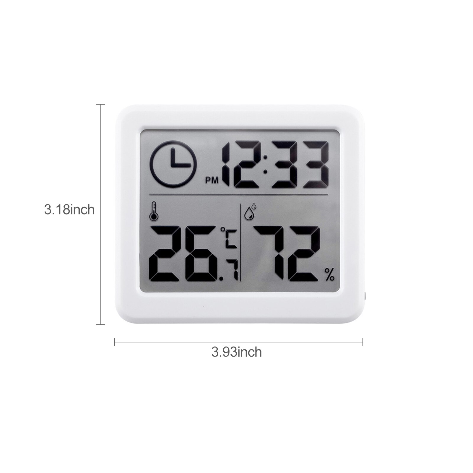 Moisture Meter Digital Hygrometer Electronic Time Temperature Humidity Meters Gauge Backlight Humidity Meter Hygrometer