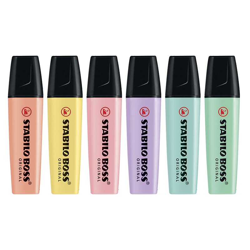 STABILO BOSS Pastel Highlighter Original Markers Environmental Pens For School Office Marking Focus Stationery 1Pcs