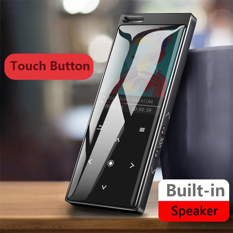 MP4 Player 16GB Built-in Speaker Touch Button HIFI Lossless Music Player with FM Radio, Recorder, Support SD Card up to 128GB
