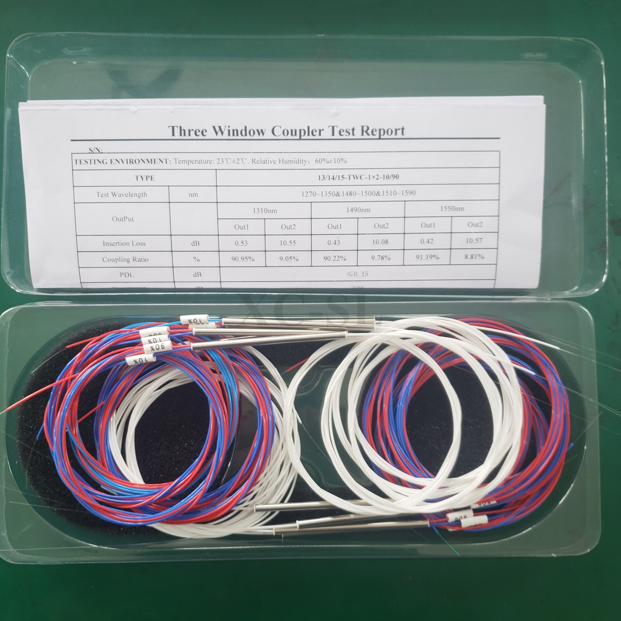 1X2 fiber coupler Split Ratio 50/50 FBT spliter single/dual/tri window 10pcs