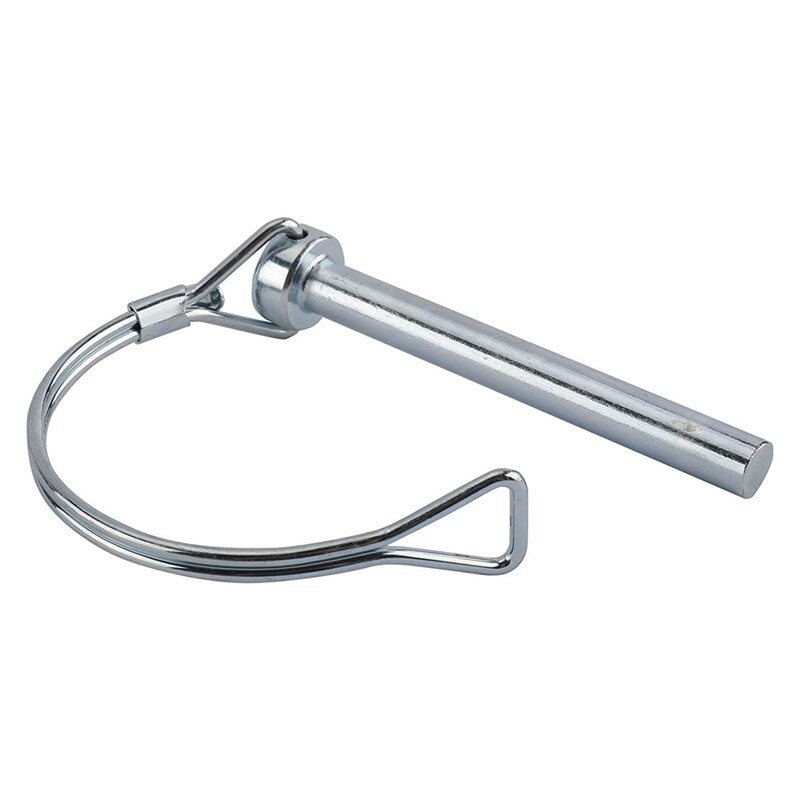 HLZS-10Pcs Wire Lock Pin, 5/16 Inch Shaft Locking Pin Hitch Pin with Round Arch Wire Retainer for Farm Trailers Lawn Garden