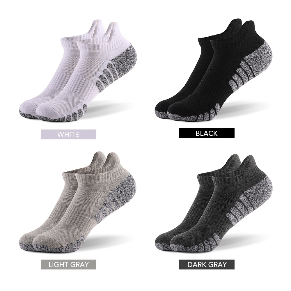 6 Pairs Sports Ankle Socks Athletic Low-cut Socks Thick Knit Autumn Winter Socks Outdoor Fitness Breathable Quick Dry Socks