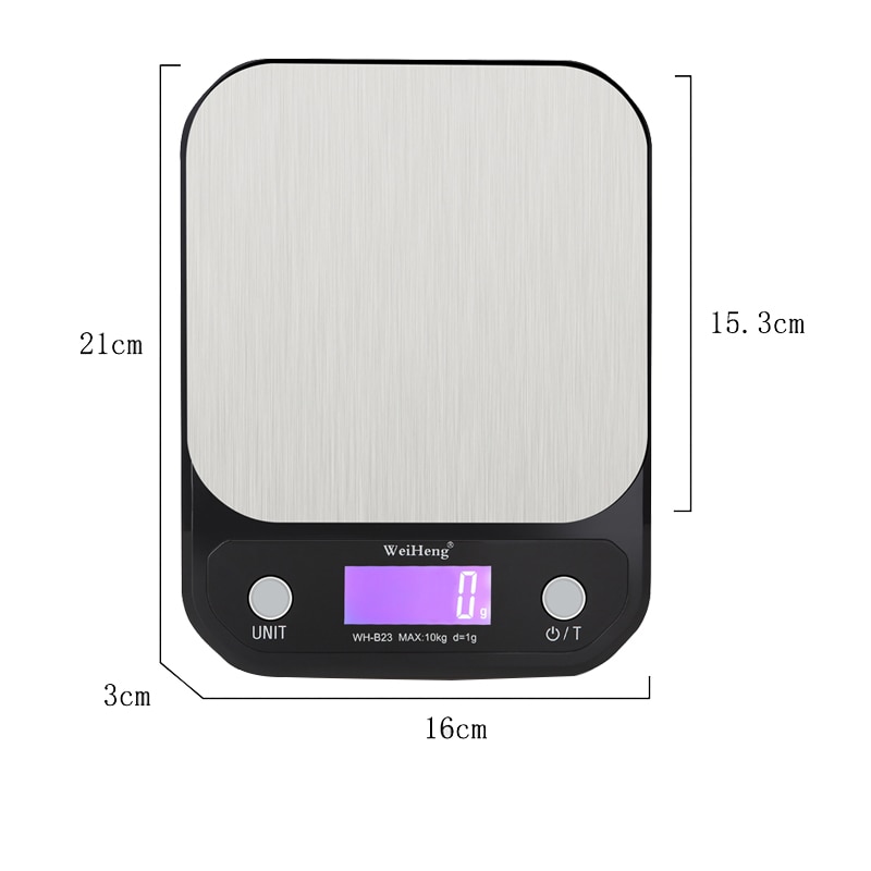 Digital Scale Stainless Steel ABS Food Scale Weigh Scale Kitchen Accssories Measurement Tool 10kg/3kg/5kg: 10kg 1g