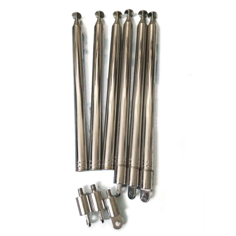 1PC Telescopic Antenna 1200mm FM Radio Telecontrol Alarm Antenna 10 Sections Stainless Steel Aerial