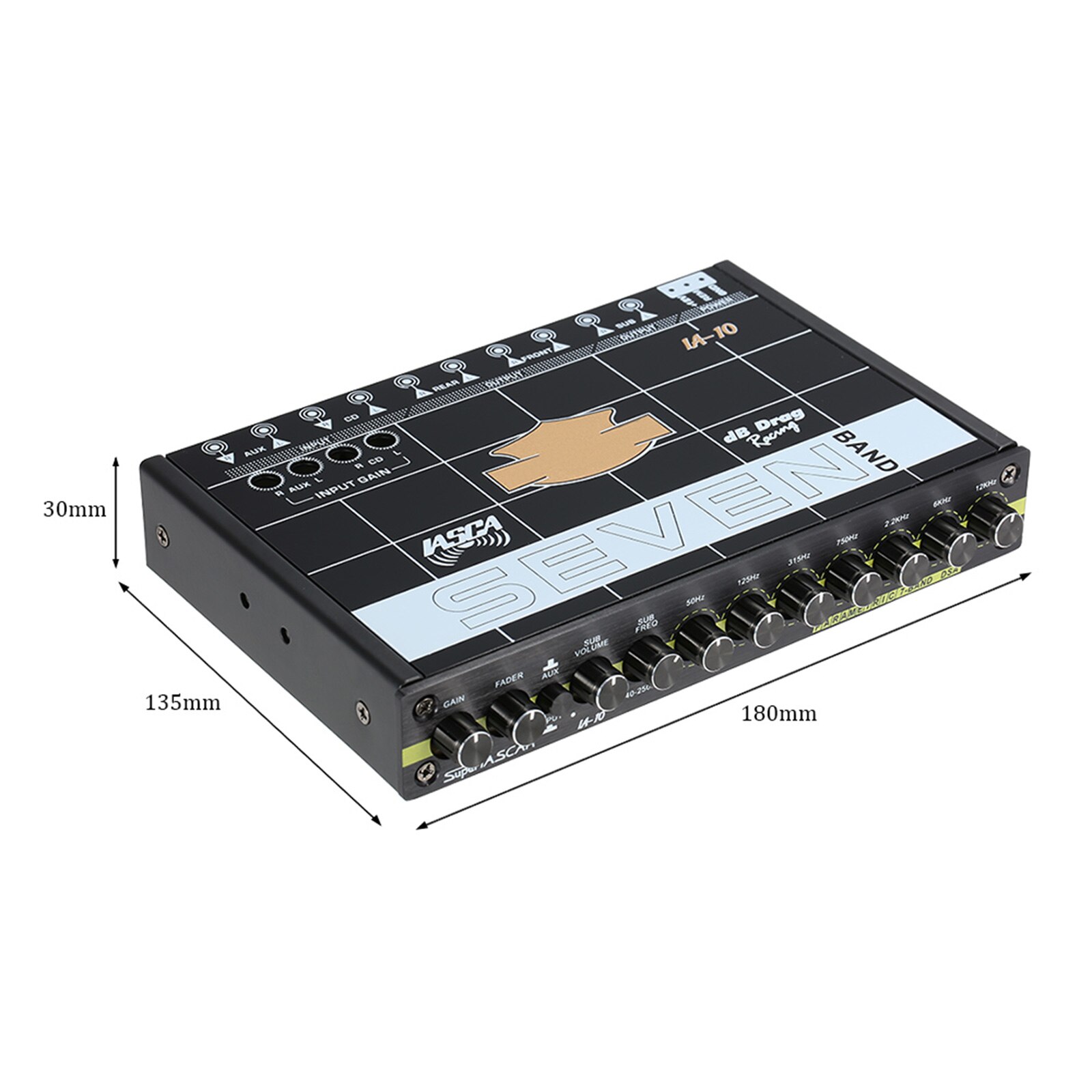 Suitable Car Audio Equalizer Modified Aluminum Alloy 90-160kHz Car Equalizer Class Fever Audio Adjustable Stereo Car Tuner