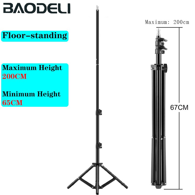 Photographic Lighting Stand Fill Light Stand Adjustable Tripod Suit For Ring Light With 1/4 Screw Ring Lamp Softbox Ringlight: 200CM