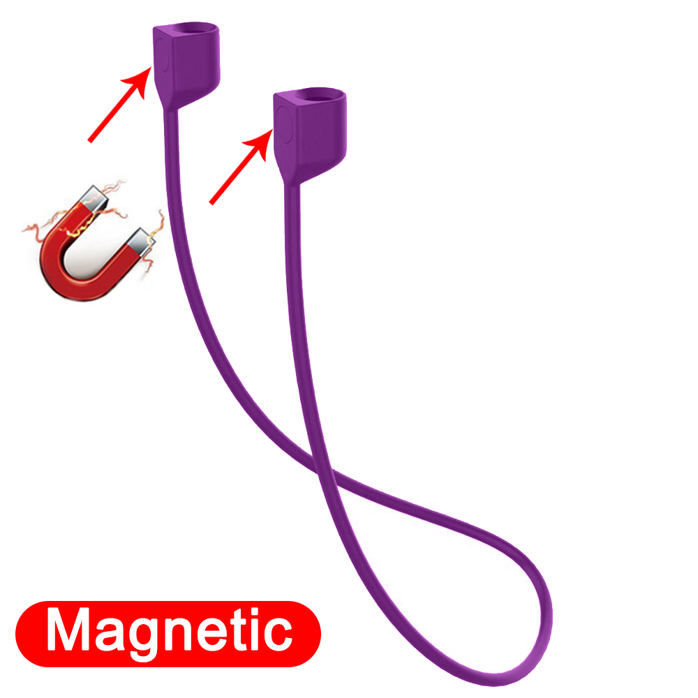 Correa antipérdida para auriculares Airpods Pro 1, 2, 3, soporte para auriculares, Cable de cuerda, auriculares, cuerda deportiva de silicona para el cuello para FreeBuds: Naranja