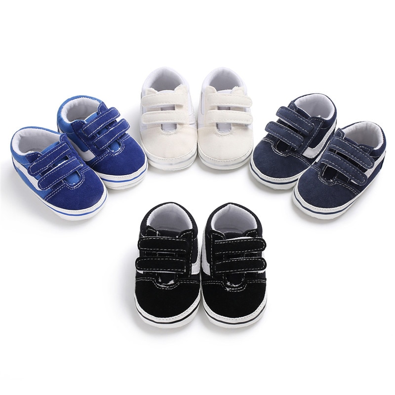 0-18m fasion nyfødt barn baby dreng pige sko blød sål hvid barnevogn sko sneakers hvid canvas casual tenis infantil sneaker
