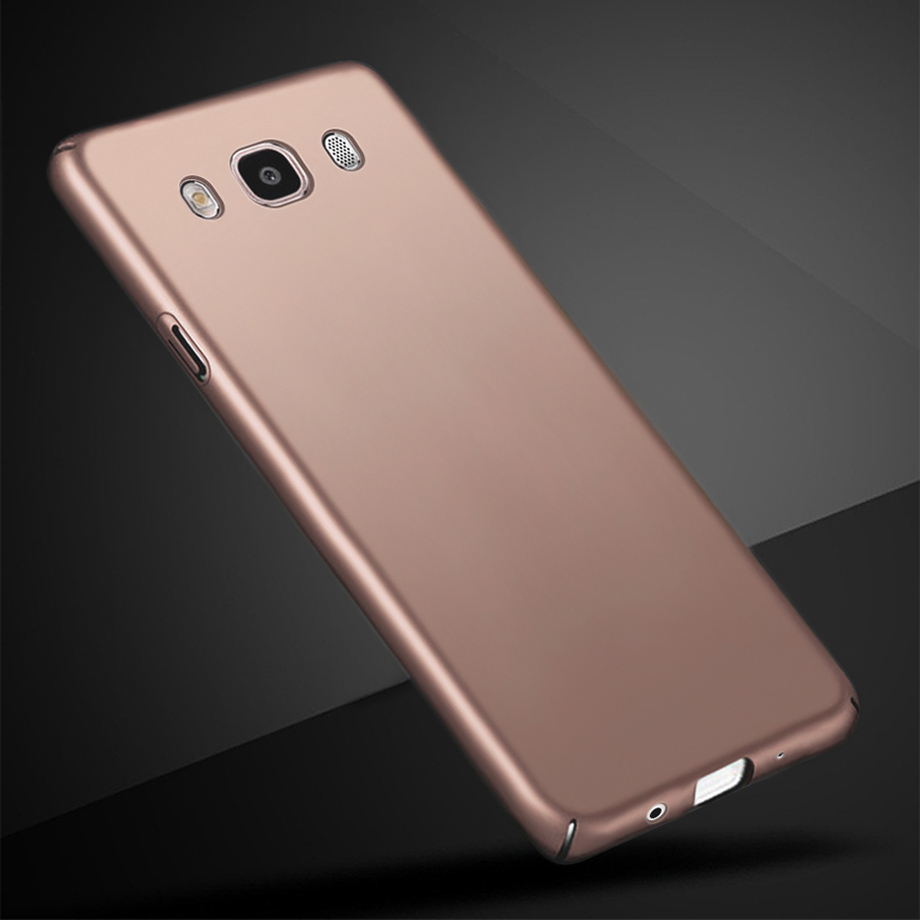 Voor Telefoon gevallen Samsung Galaxy J5 Case 360 Matte Case Hard Plastic pc Cover Voor Samsung Galaxy J5 j510 5.2 "Terug Coque: Rose Gold