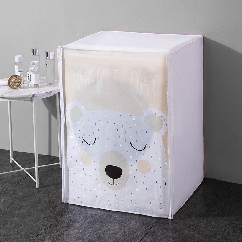 Housse de protection pour Machine à laver, imperméable, anti-poussière, PEVA, fermeture éclair, sèche-linge, accessoires de maison imprimés