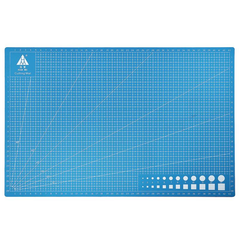 Tapete para tabla de cortar de PVC, herramientas de artesanía de cuero, duraderas, autocurativas, accesorios de costura, almohadilla de grabado de corte de papel artístico, A3, A4, A5: A3 Blue