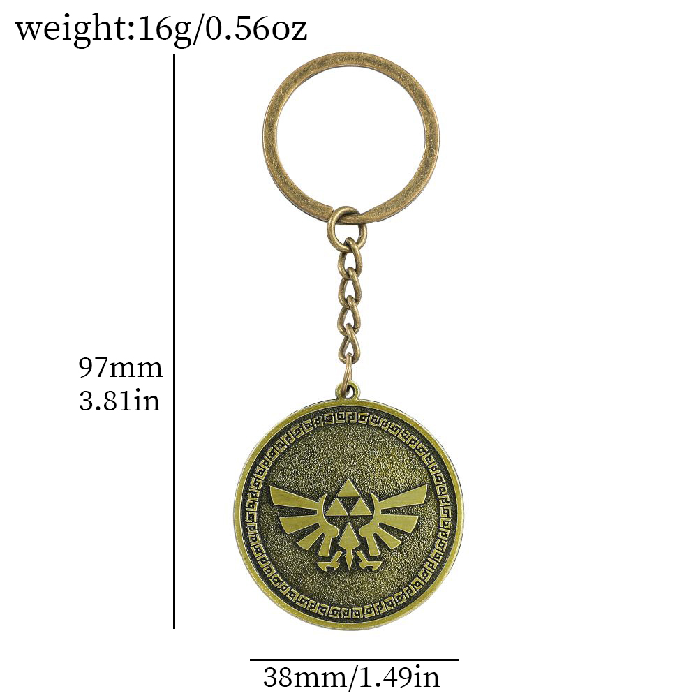 La légende du collier bouclier hylian oeil de Sheikah masque de Majora épée triforce symbole pendentif Zelda larmes du royaume: green