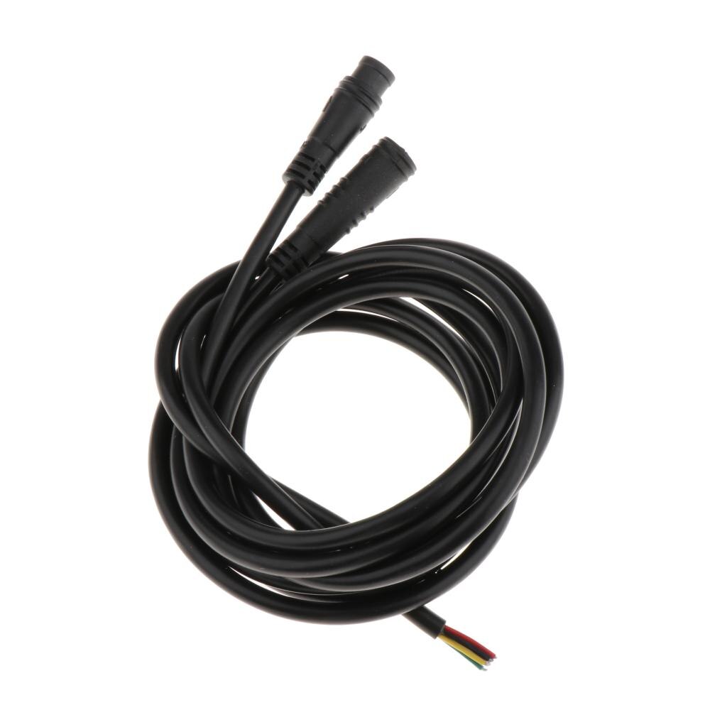 Electric Bike Sensor Extension Cable 2/3/5/6 Pin Ebike Male to Female Cable Wire 90-95cm Expand Gear Sensor Thumb Throttle Cable: 6 Pin