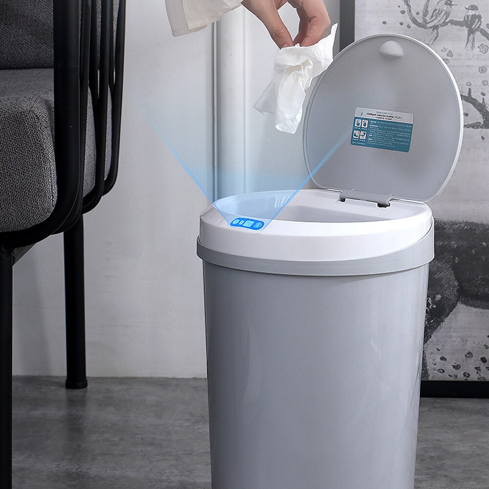 Smart Inductie Prullenbak Trommelvormige Automatische Prullenbak met Smart Inductie Prullenbak Trommelvormige Automatische Prullenbak met