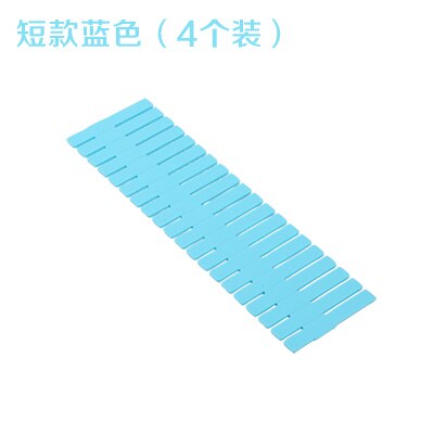 4Pcs DIY Plastic Drawer Grid Separator Divider Partition Storage Organizer Underwear Socks makeup Clapboard mx7051643: 4pcs blue-25cm