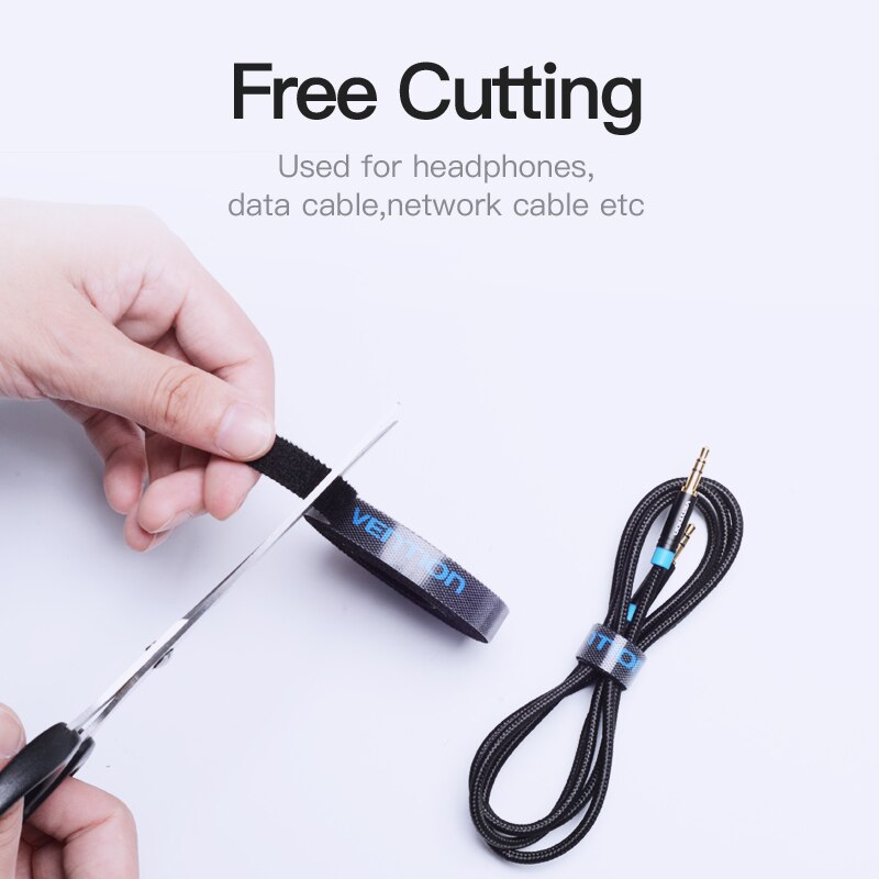 Vention-organizador para cabos, fita velcro para organizar cabo hdmi, fone de ouvido, microcabo usb tipo c