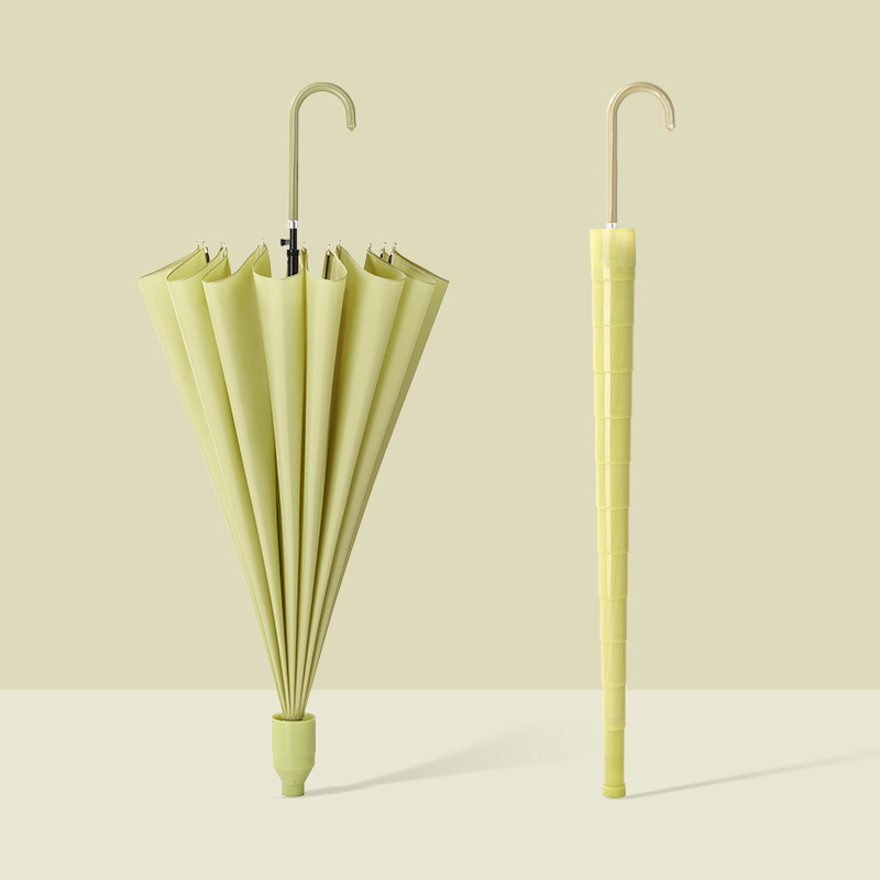 Japonês luz sol guarda-chuva feminino anti uv sombrinha impermeável unisex longo lidar com bumbershoot quatro estações universal sombrinhas: Matcha green