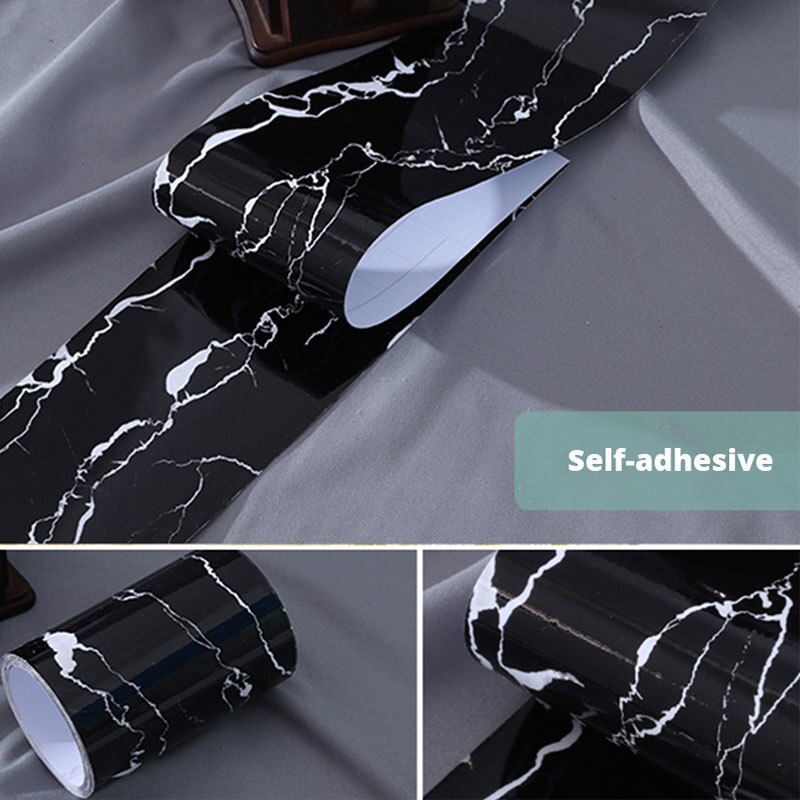 5M Self-Adhesive Baseboard Waterproof Living Room Bathroom Waistline Border Rustic Tile Wall Stickers Modern Wallpaper Borders