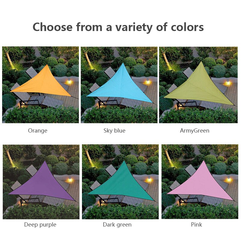 Courtyard Swimming Pool Triangle Fixed Waterproof Awning Canopy Outdoor Garden Patio Pool Awning Ceiling Camping Shade Cloth