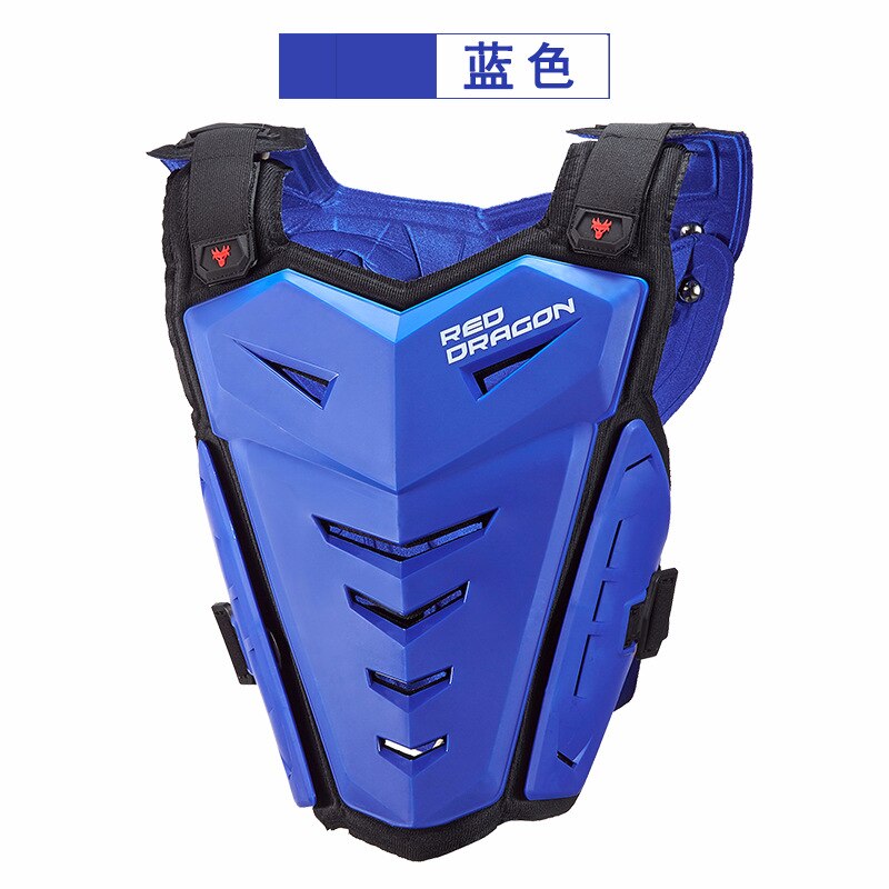 Motorcycle Body Armor Vest Mannen Motocross Riding Jas Motor Protector Off-Road Racing Borst Terug Protector Beschermende Gear: Blue Vest