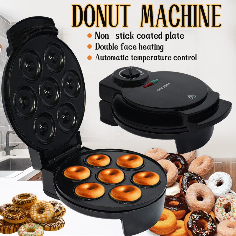 European multi-functional household mini cake machine donut electromechanical baking pan cross-border 110v 220v donut maker