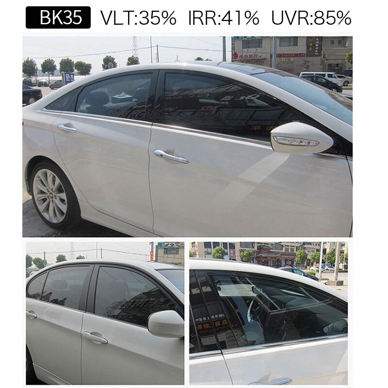 Light Black 5-50% VLT Car Windscreen Tint Front Rear Window Foils UV 99% Solar Protection Film Tints 50cm x 1.5m