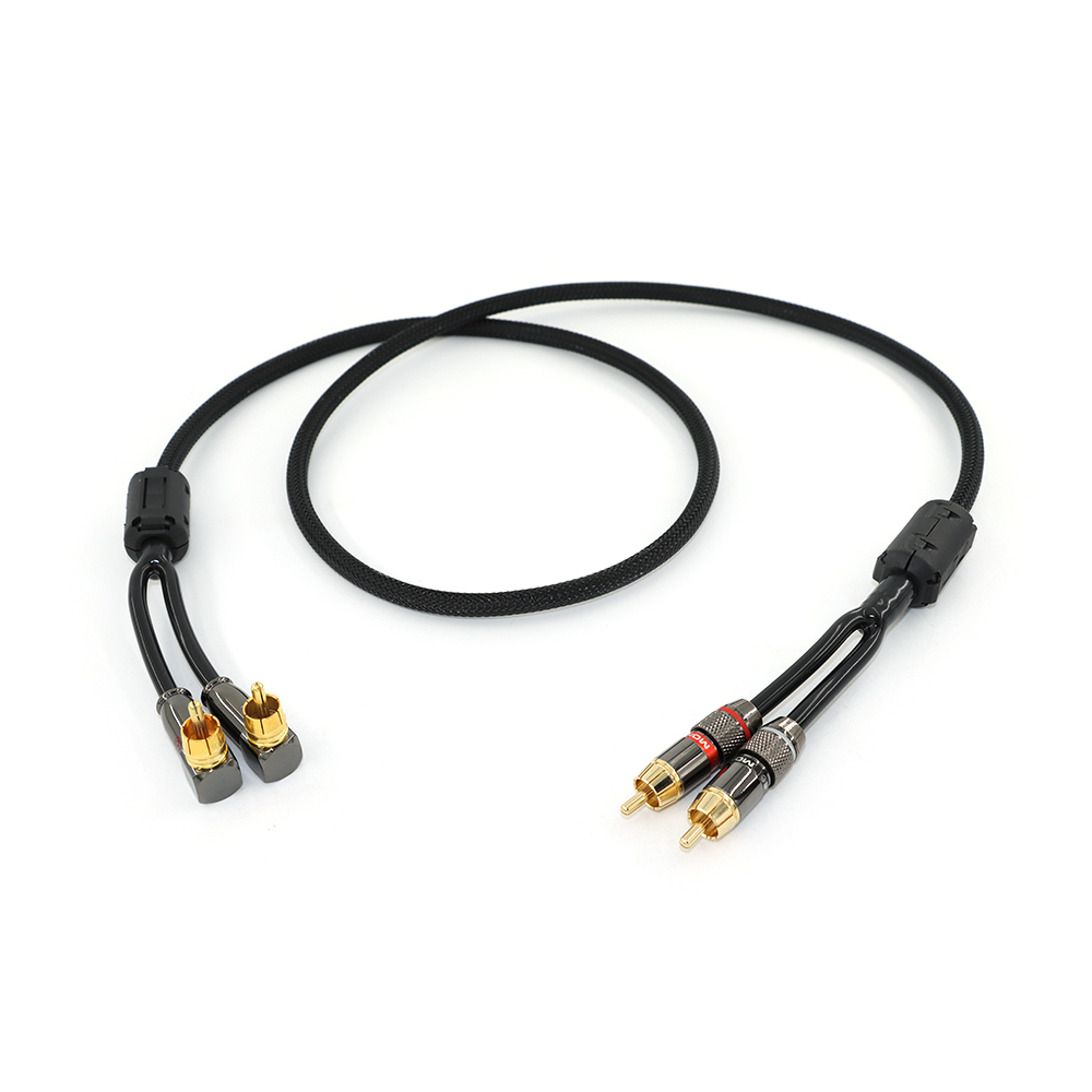 Cable RCA de enchufe para amplificador de potencia de audio CD y altavoz de audio, cables de línea de audio hifi, sistema de amplificador