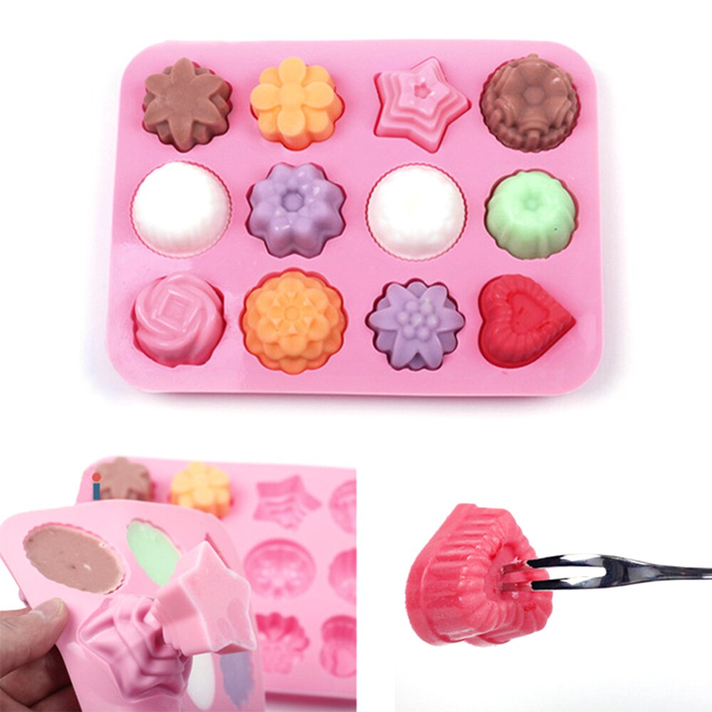 Diy Cake Bakvorm Siliconen Zeep Mal 3D Chocolade Levert Bakken Pan Tray Mallen Snoep Maken Tool