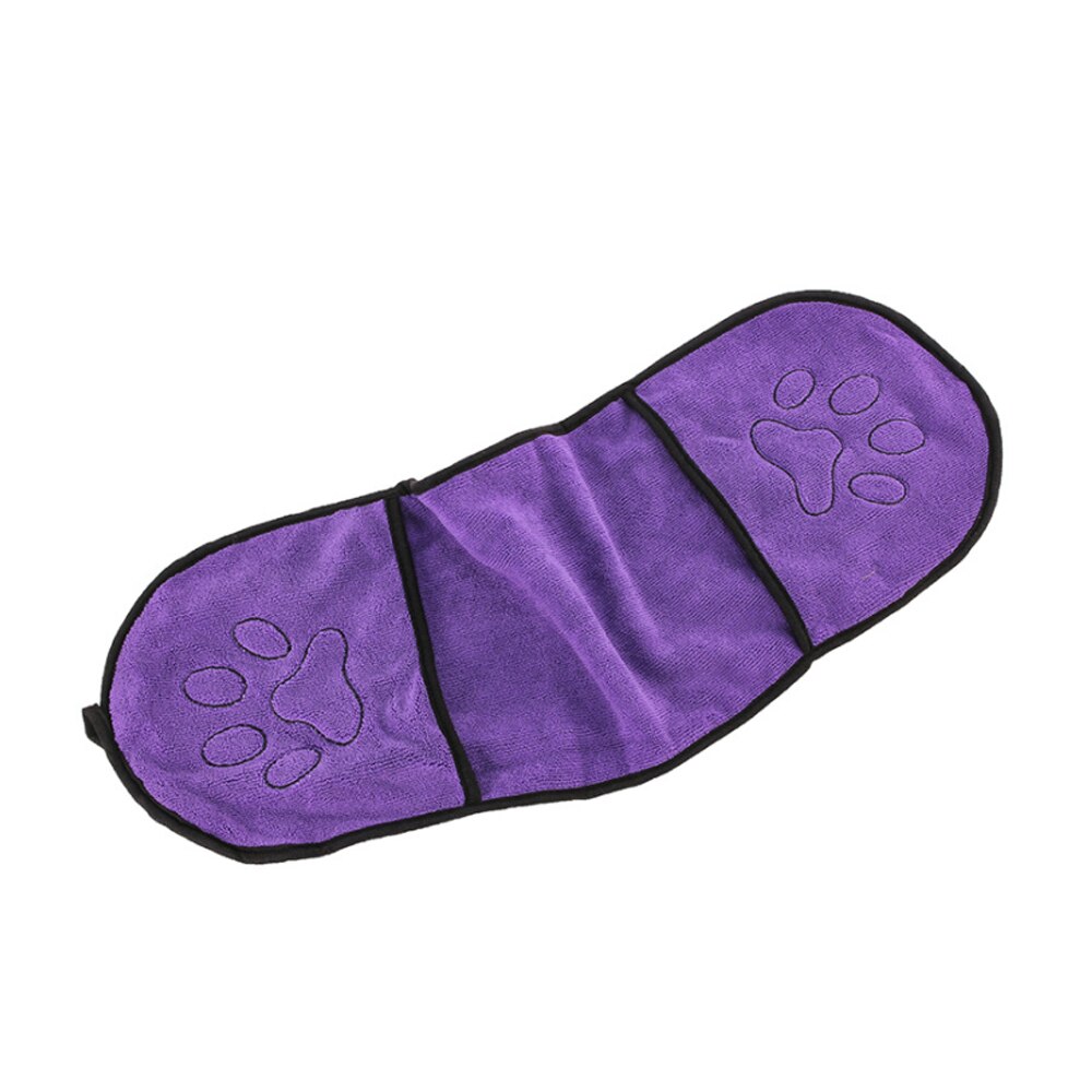 Super Absorberende Huisdier honden handdoek Microfiber Hond Badhanddoek Huisdier Drogen Handdoek Deken Met Pocket Voor Kleine Medium Grote Honden perros: Purple