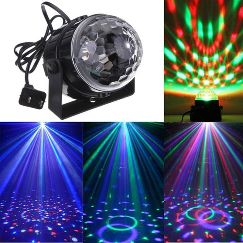 Sound Activated Roterende Disco Ball Party Verlichting Strobe Light 3W Rgb Led Podium Verlichting Voor Kerst Thuis Ktv Xmas bruiloft Tonen