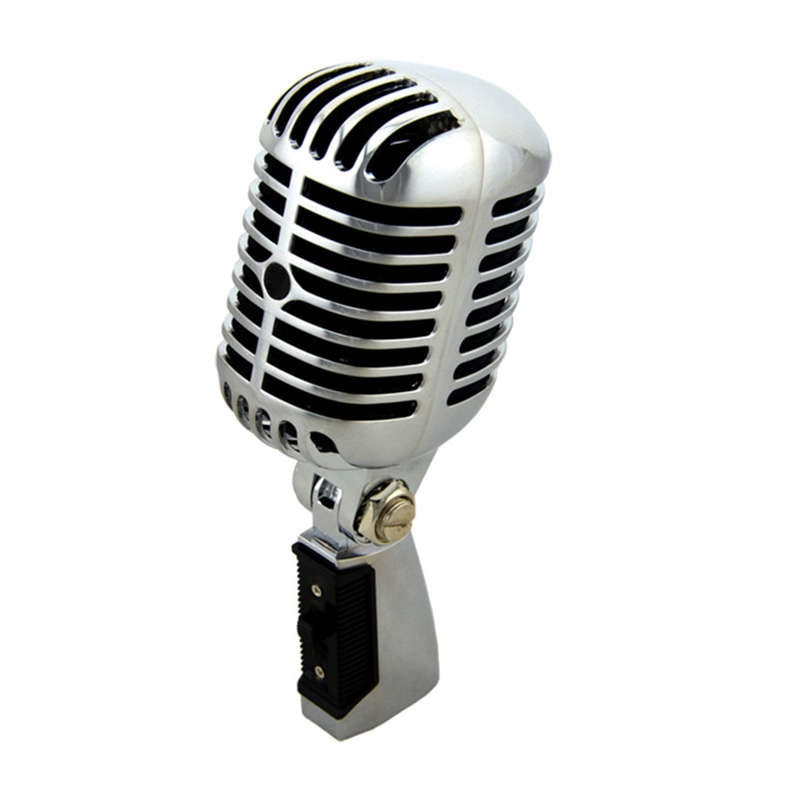 Wired Vintage Classic Microphone Good Dynamic Moving Coil Mike Deluxe Metal Vocal Old Style Ktv Mic Mik: Default Title